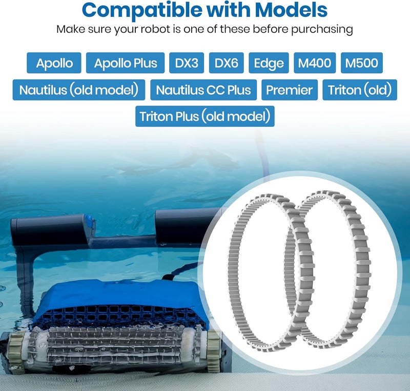 Calvana (2-Pack) Gray Pool Cleaner Timing Tracks, Compatible with Pool Cleaner Models from 2006 to Present, Part Number 3295-133, Manufacturer Code 9985006-R2 - Image 3